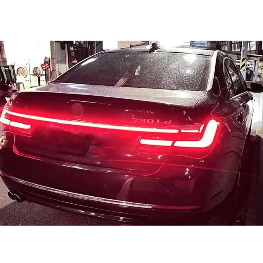 Taillight Assembly Compatible for BMW 7 Series F02 2007-2015 Dynamic Through LED Taillights