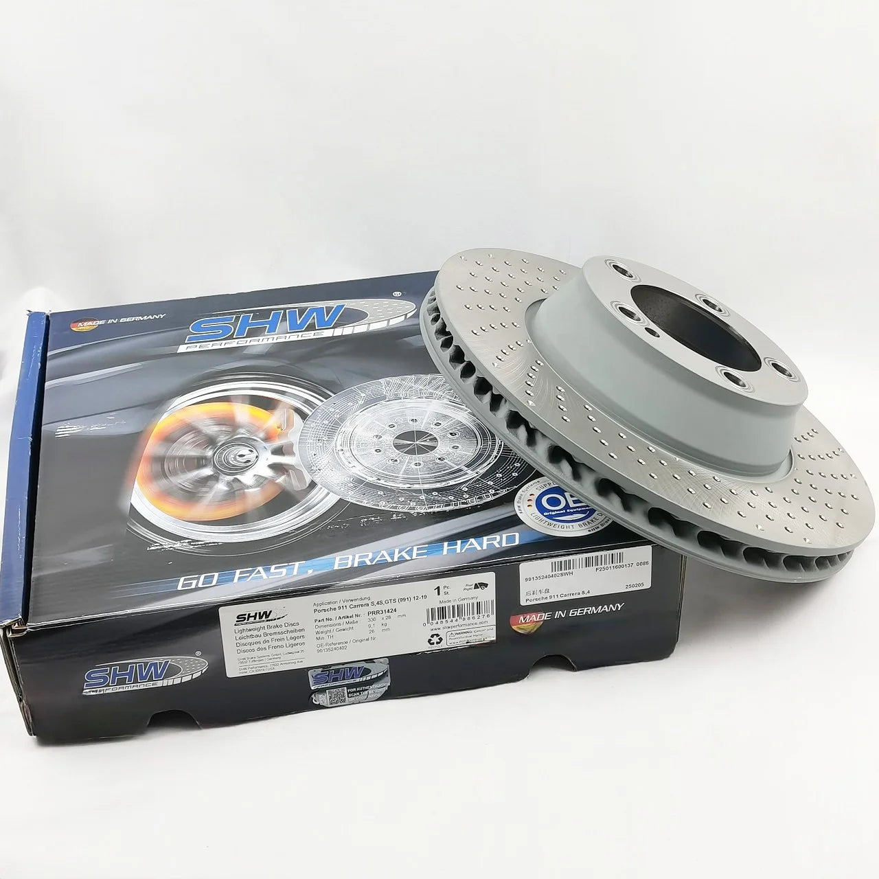 330*28 mm Rear Brake Disc 99135240402 for Porsche 911 Carrera S 4S GTS (991) 12-19 for SHW 99135240402
