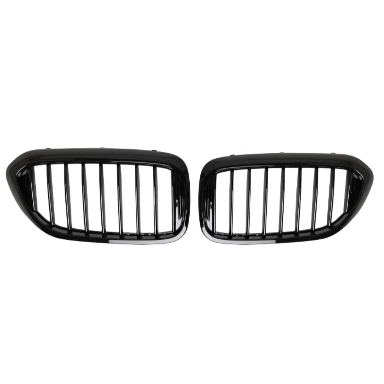 Black Kidney Single Slats Compatible for BMW 5 Series 2017- 2020 ABS Gloss Matte Black Kidney Gril