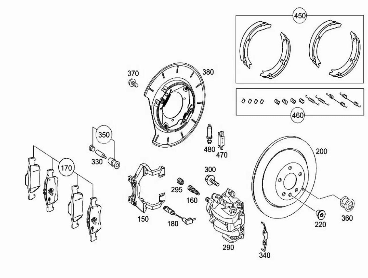 OE 1644202720 Rear Brake Pad for Mercedes Benz W164 W251 GL320 ML300 Brake Pad 1644202720