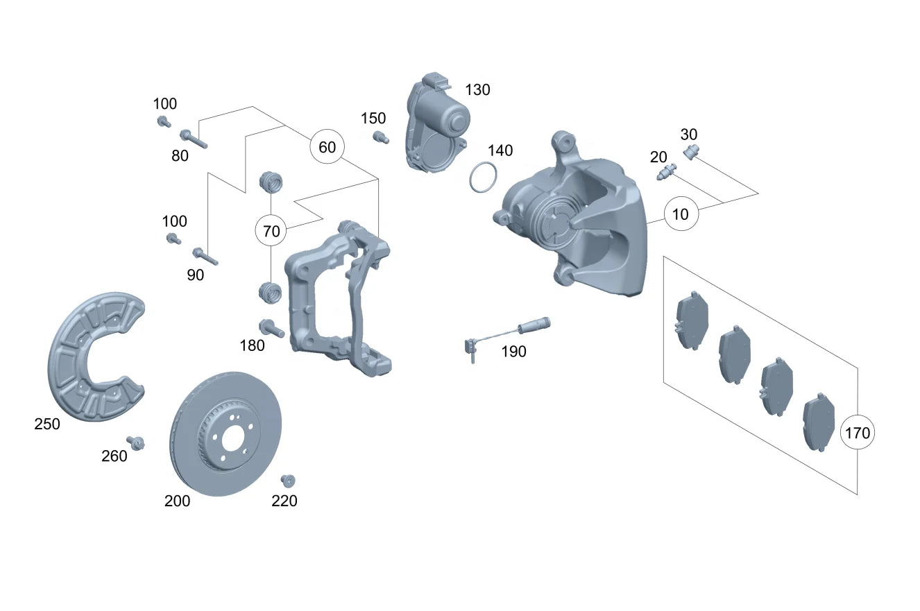 Hot Selling Brake Pads OEM A0004209203 0004209203 for Mercedes Benz W213 E-Class Rear Brake Pad for ATE