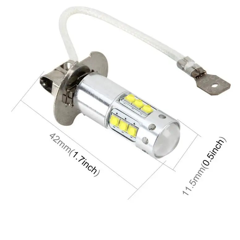 2pcs CreeChips! Pair H3 12V 80W Fog Light Socket LED Chips Fit Fog Light Bulbs Replace Halogen Lamp Super White