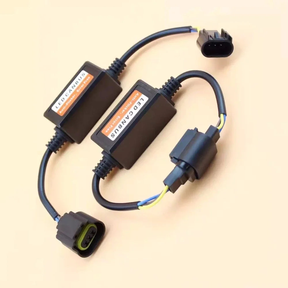 1 Pair H4 H7 9005 9006 H11 9007 LED Load Resistor Adapter Fix Hyper Flashing Blinking Canbus Error Warning Canceller Decoder