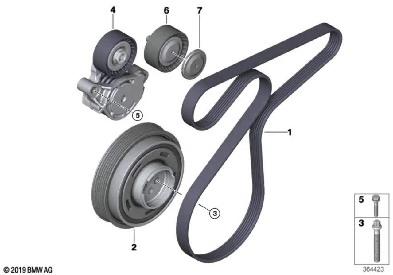 High Quality Belt Tensioner Assembly 11288479475 for BMW X1 MINI Cooper Paceman Countryman Harbor