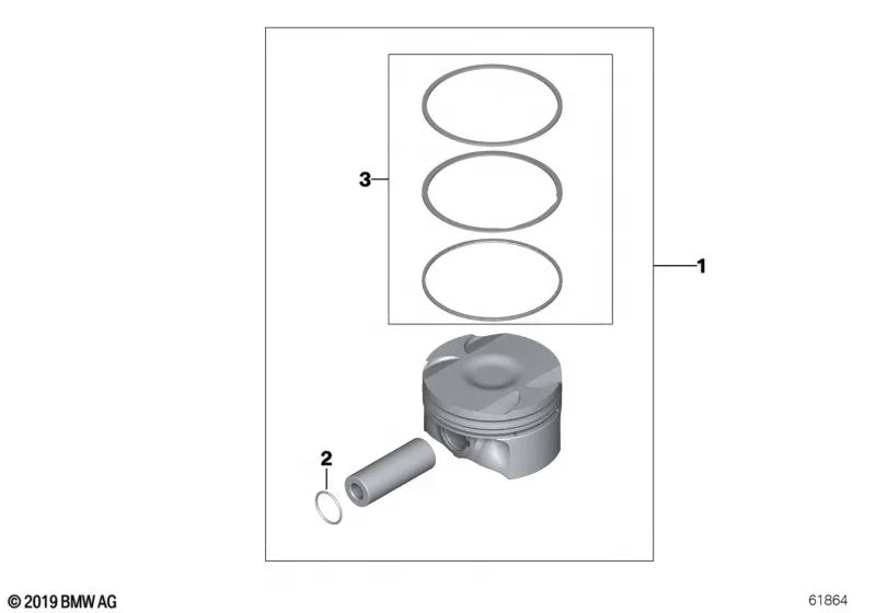Engine System Piston Ring for BMW N52 E66 F02 for MAHLE Engine Piston Ring 11257559434