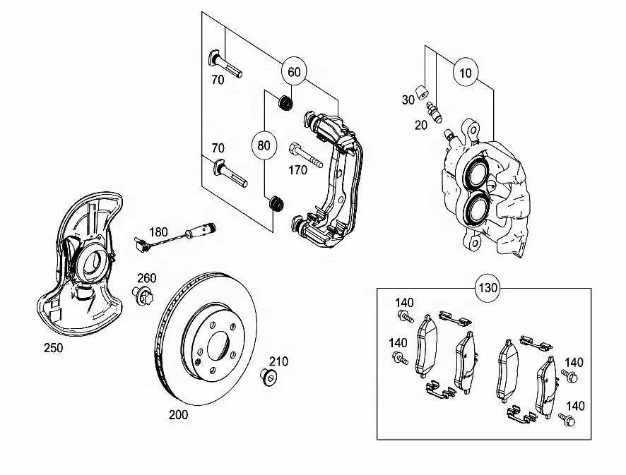 OE 2044210000 Brake System Front Brake Disc for Mercedes Benz W204 W212 X204 W211 for ATE Brake Disc