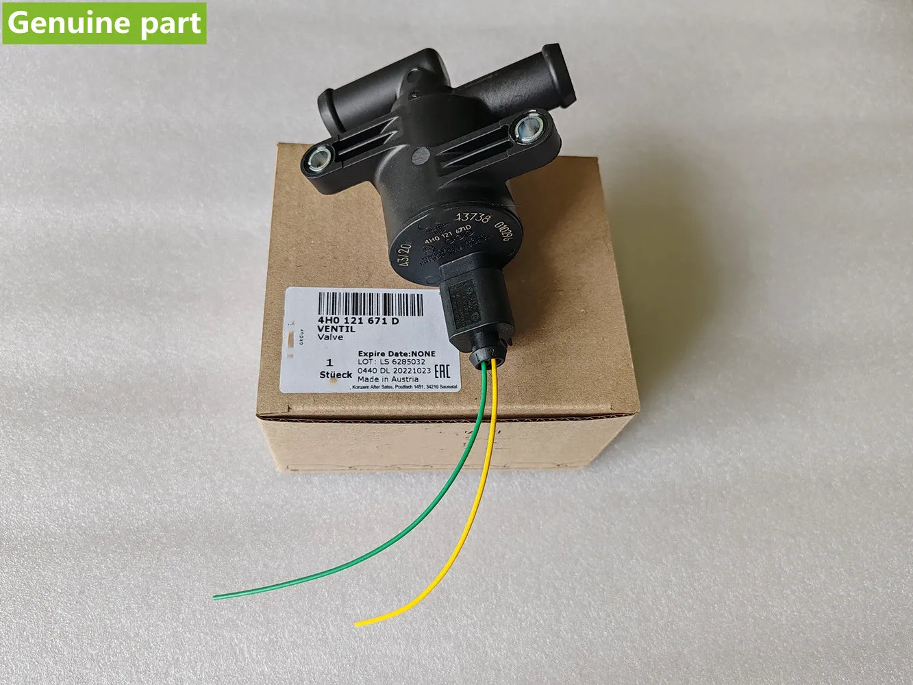 Genuine OEM Coolant Control Valve 4H0121671D,4H0121671B,4H0121671G for Audi Volkswagen Skoda Seat Heater Control Solenoid Valve