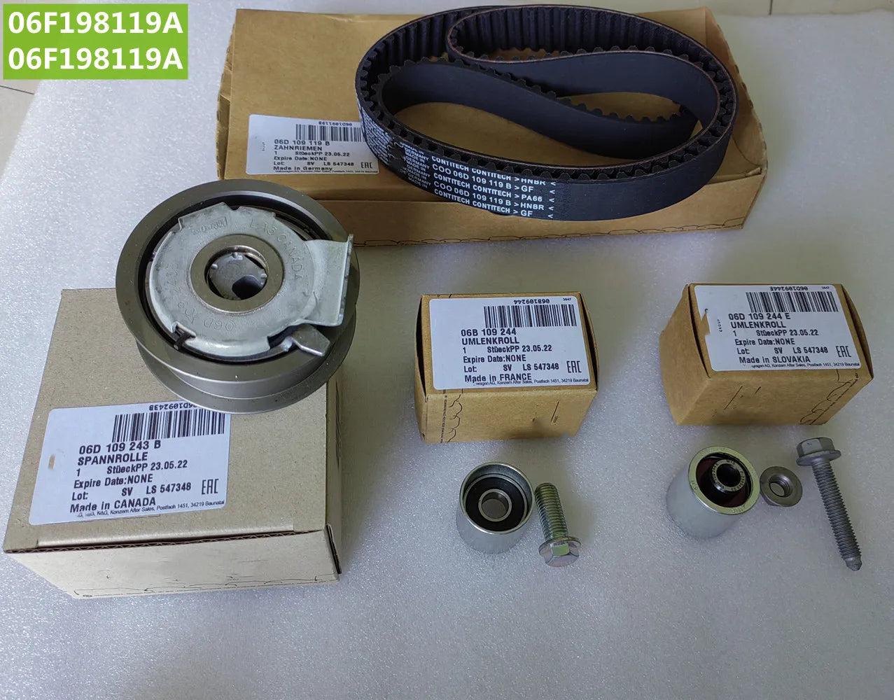 06D109243C 06D109243B 06D109119B OEM Timing Belt KIT 06F198119B For AUDI A4 TTS VW Jetta Golf R GTI 2.0TSI BPY BWA BPG BPJ BYK
