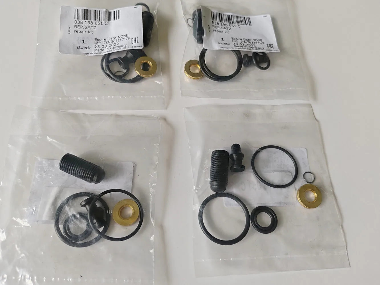 Genuine OEM 1417010997 038198051c TDI PD Fuel Injector Seal Repair Kit for Audi A2 1.2 TDI 1.4 TDI A3 A4 A6 for VW Golf Jetta