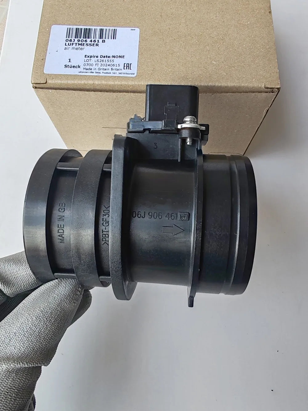 OEM Mass Airflow Sensor MAF For Audi A3 TT VW Jetta Golf Passat Tiguan Eos 06J906461B, 06F906461B, 06J 906 461 B, 06F 906 461 B