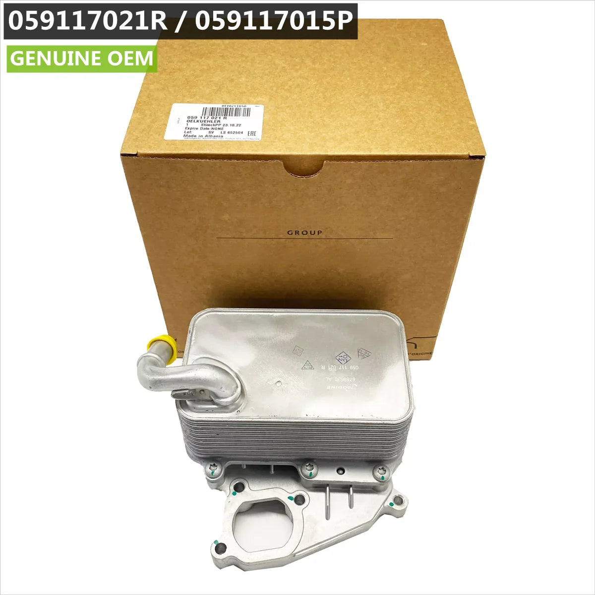 BRAND NEW Genuine OEM Engine Oil Cooler Assy 059117015P 059117021R For Audi A6 A7 A8 Q5 Q7 VW Touareg 3.0L TDI V6 DIESEL