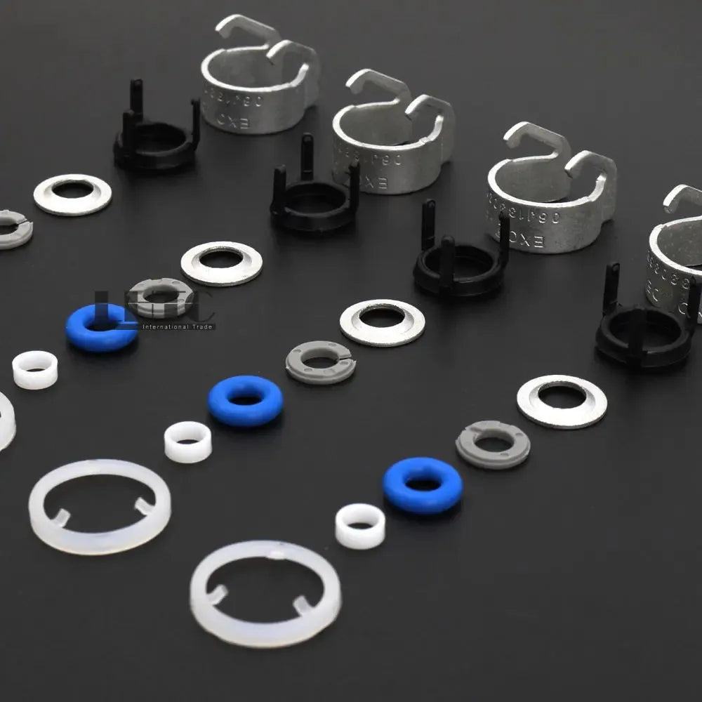 Set of 4 bags Made In Germany 06H998907A OEM Fuel Injector Seals Repair Kit For VW GLI GTI Tiguan AUDI A4 A5 1.8T 2.0T