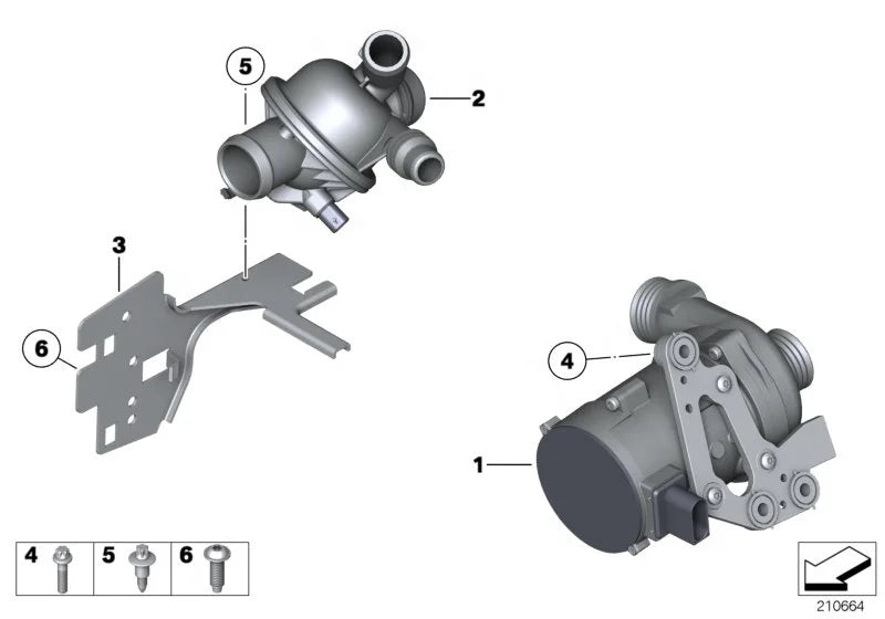 Electric for Pierburg Engine Water Pump 11517583836 for BMW 528i X3 F18 F11 F10 F02 F25 Water Pump 11517583836