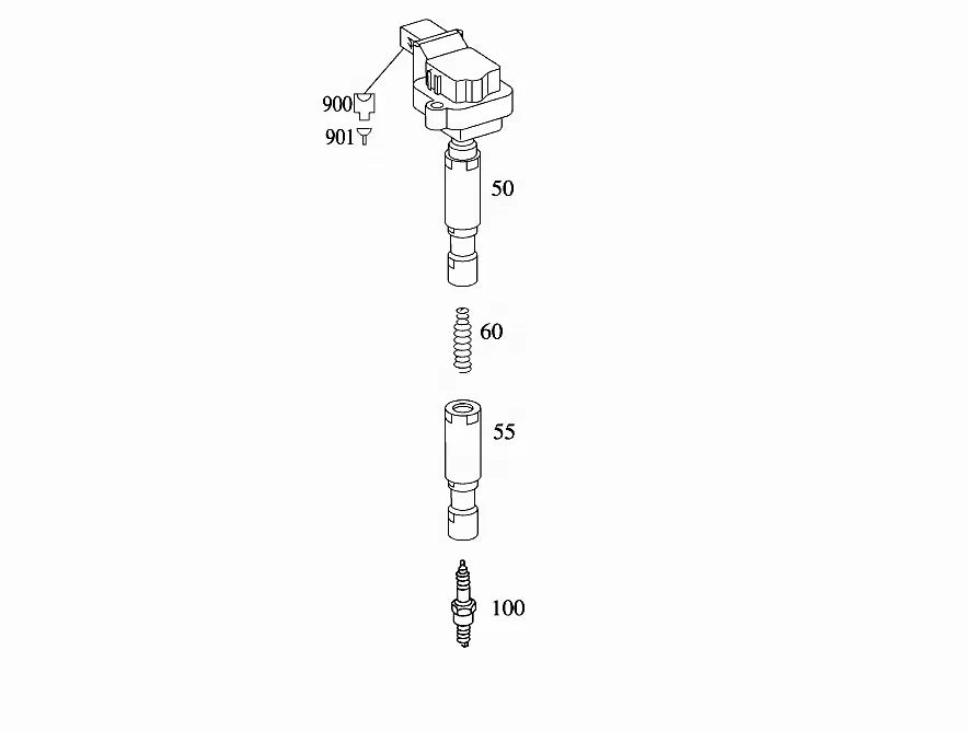 High Temperature Resistance and Durability OE 0001502980 Ignition Coil for Mercedes Benz W203 CL203