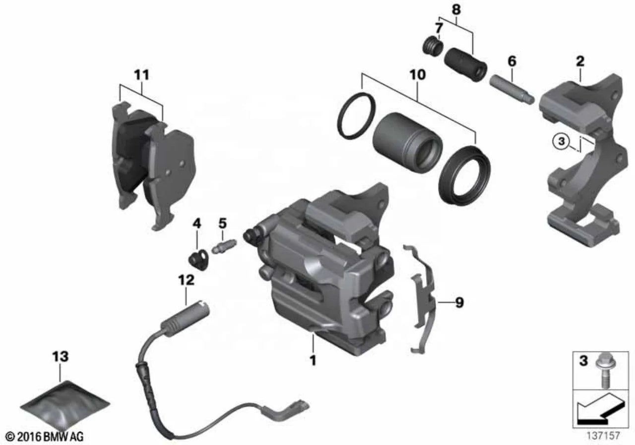 Auto Brake Pads Set for BMW E87 E81 E90 F30 F35 X1 34216774692 Models  New Rear Brake Pad