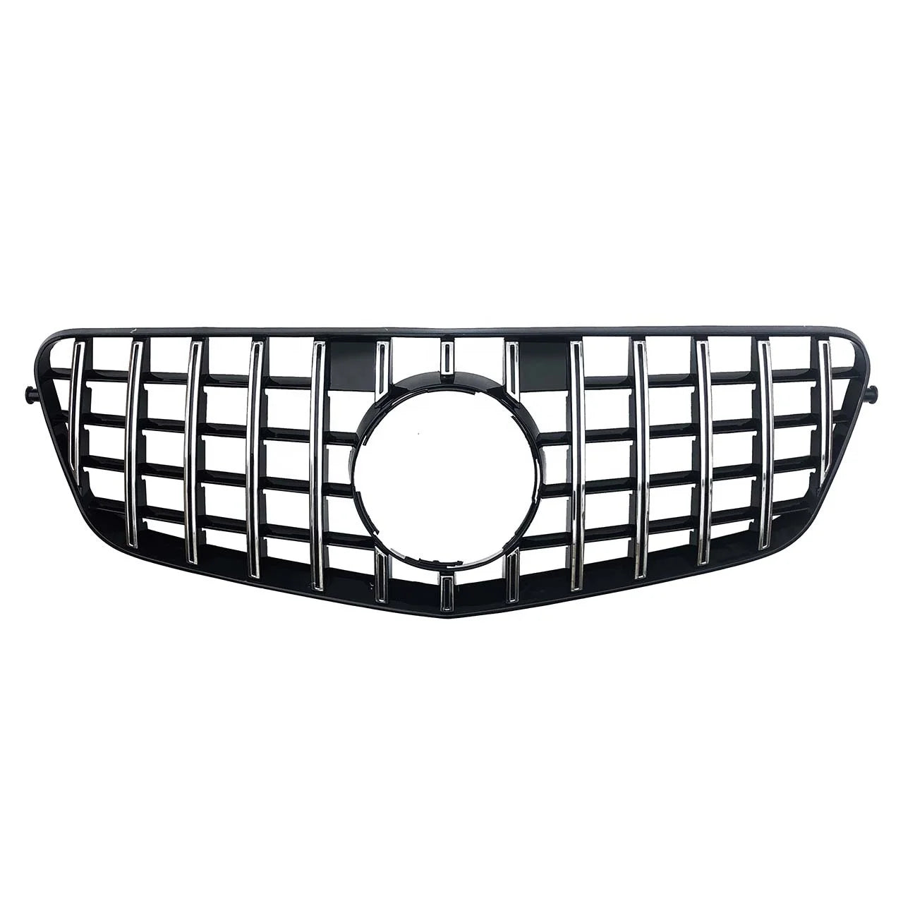 GT Style Front Grille for Mercedes Benz E-class W212 ABS Material Black Silver Grille 2009-2016