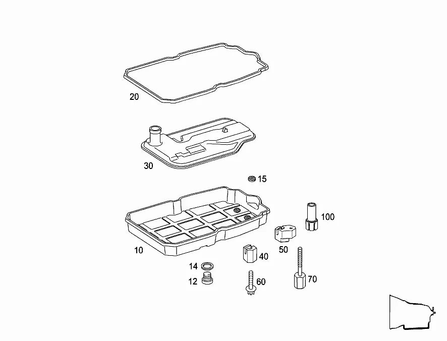GENUINE Transmission Filter Kit 2222772800 for Mercedes-Benz CL500, E500, S430, S500, 2212770000 Transmission Oil Filter