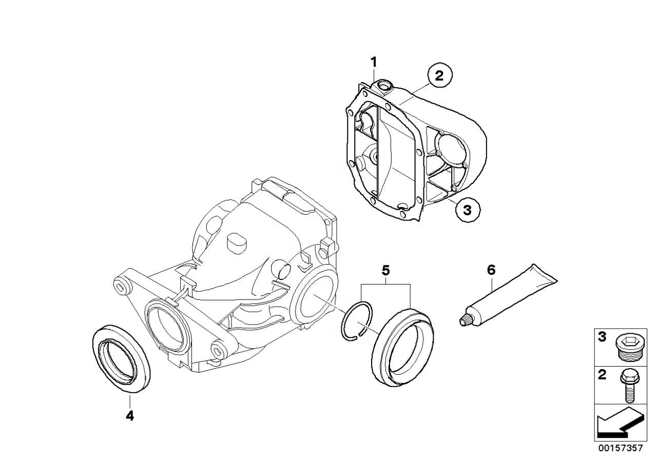 33107564416 Engine System for BMW E70 F02 for CORTECO Differential Axle Case Oil Seal Rear