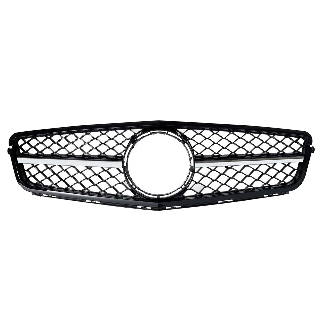 W204 Front Bumper Grille for Mercedes Benz C CLASS W204 2007-2014 Car Griller Silver Black GT AMG Style