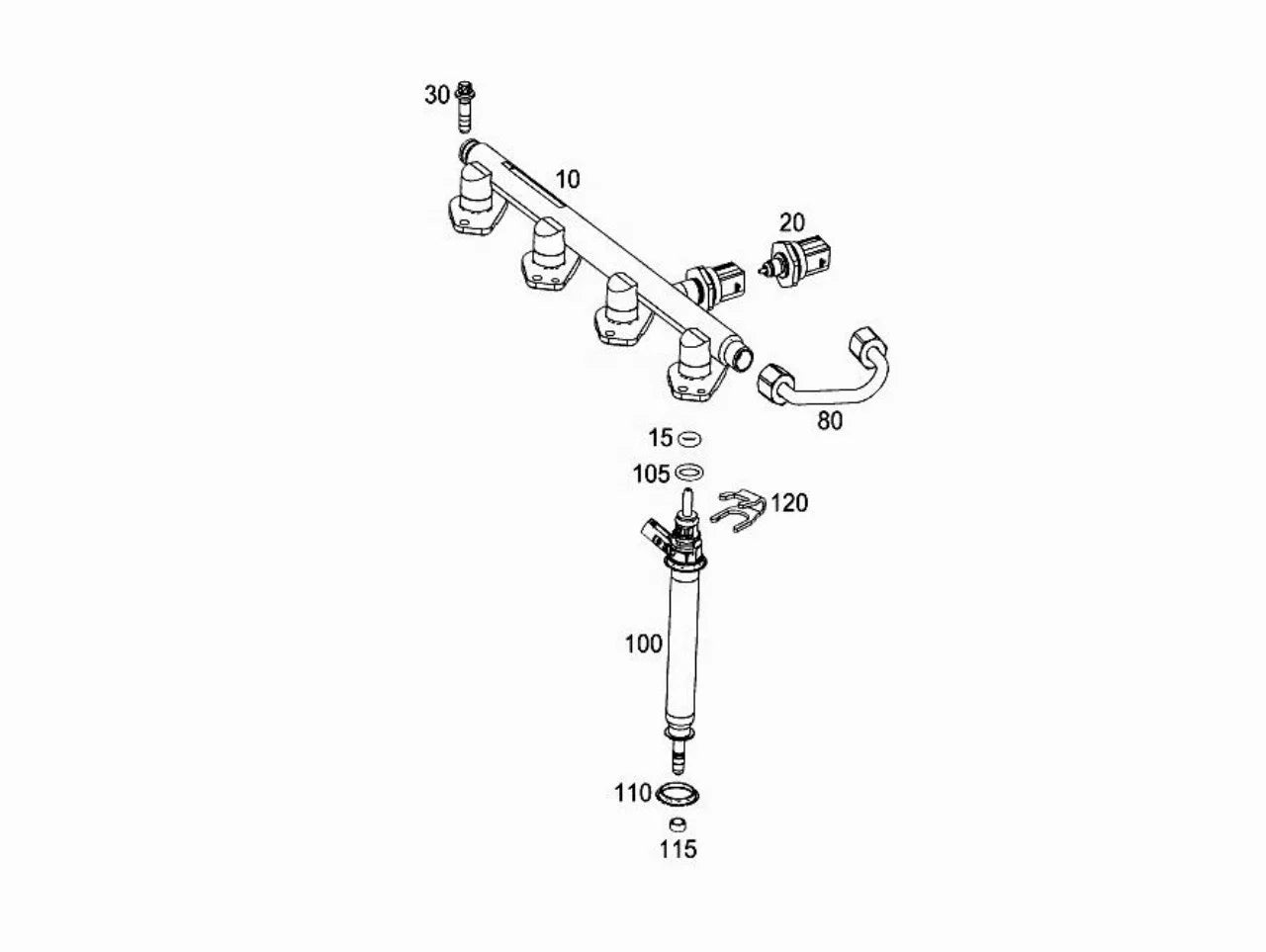 Good Price 2569050200 Auto Electrical System Fuel Pressure Sensor For Mercedes Benz X117 X218 W212 W253 For BOSCH M256