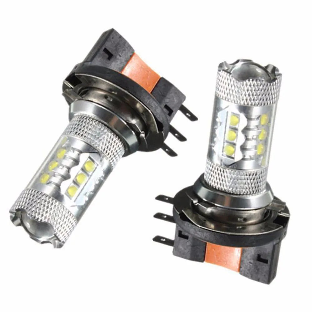 2Pcs Canbus Anti Flicker Error Free LED Bulbs H15 PGJ23T1 Super White DRL 12V 80W CREEChip fit For V W Golf 6 MK6 Transorter