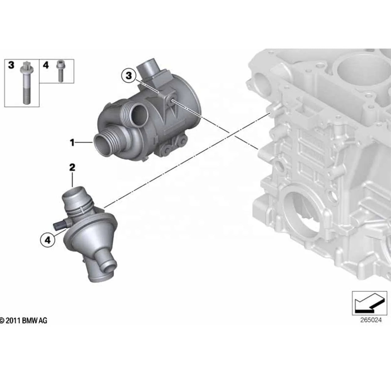 OE 11517597715  Electric Coolant Water Pump for BMW N20 F18 F20 E84 F25 F26 F30 F35 Cooling System