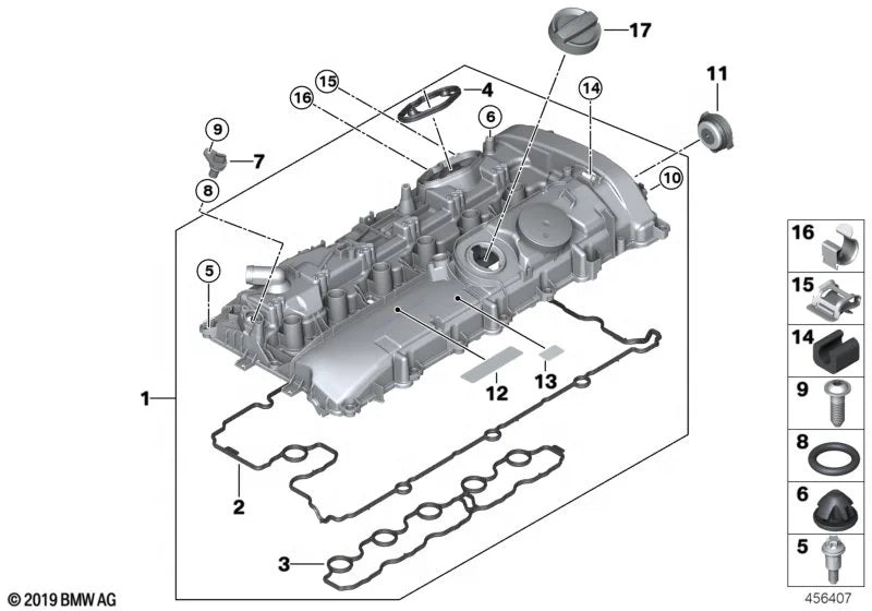 11127645173 Auto Engine Parts Valve Chamber Cover 11127645173 for BMW B58 for MAHLE Engine Valve Cover