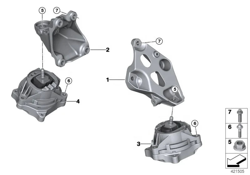 22116859413 22116859414 Brand New Engine Mount Left & Right for BMW F30 F31 F32 F33 F36 for CORTECO