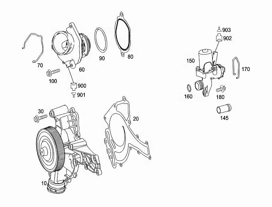 2722000415 Coolant Thermostat Housing for Mercedes Benz W203 W211 W164 230 280 350 for MAHLE