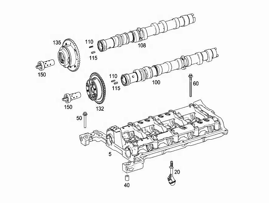 OE 2710501400 VVT Camshaft Adjuster Intake for Mercedes Benz M271/CGI W204 W212
