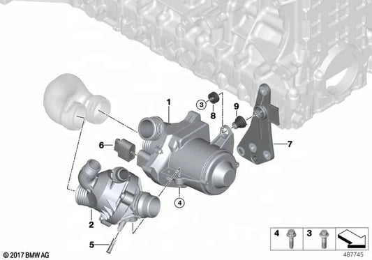 Engine Aluminum Water Pump OE 11515A05704 for BMW E61 E82 E71 335i 535i X3 X5 135i for PIERBURG Water Pump