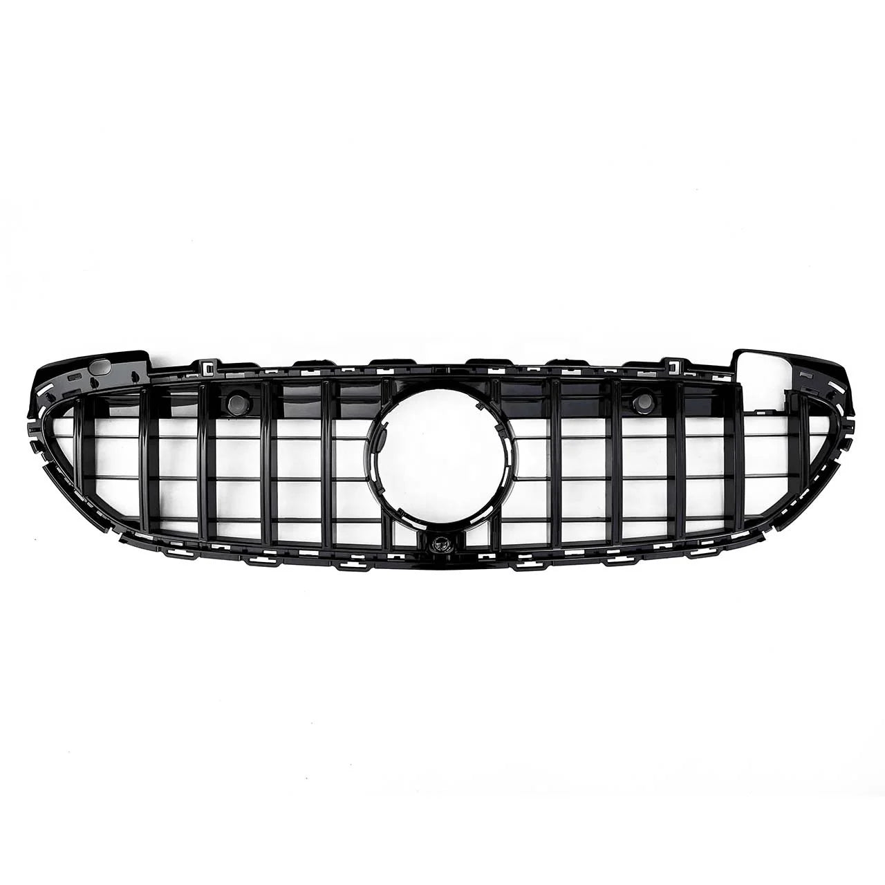 Black Silver GTR Style Front Grille for Mercedes Benz C Class W206 2022+ with Camera Made of ABS Material