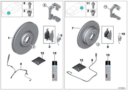 New Brake Pad Wear Sensor for BMW F12 F13 F10 F18 34356791962 915mm for ATE  Rear Brake Pad Wear Sensor