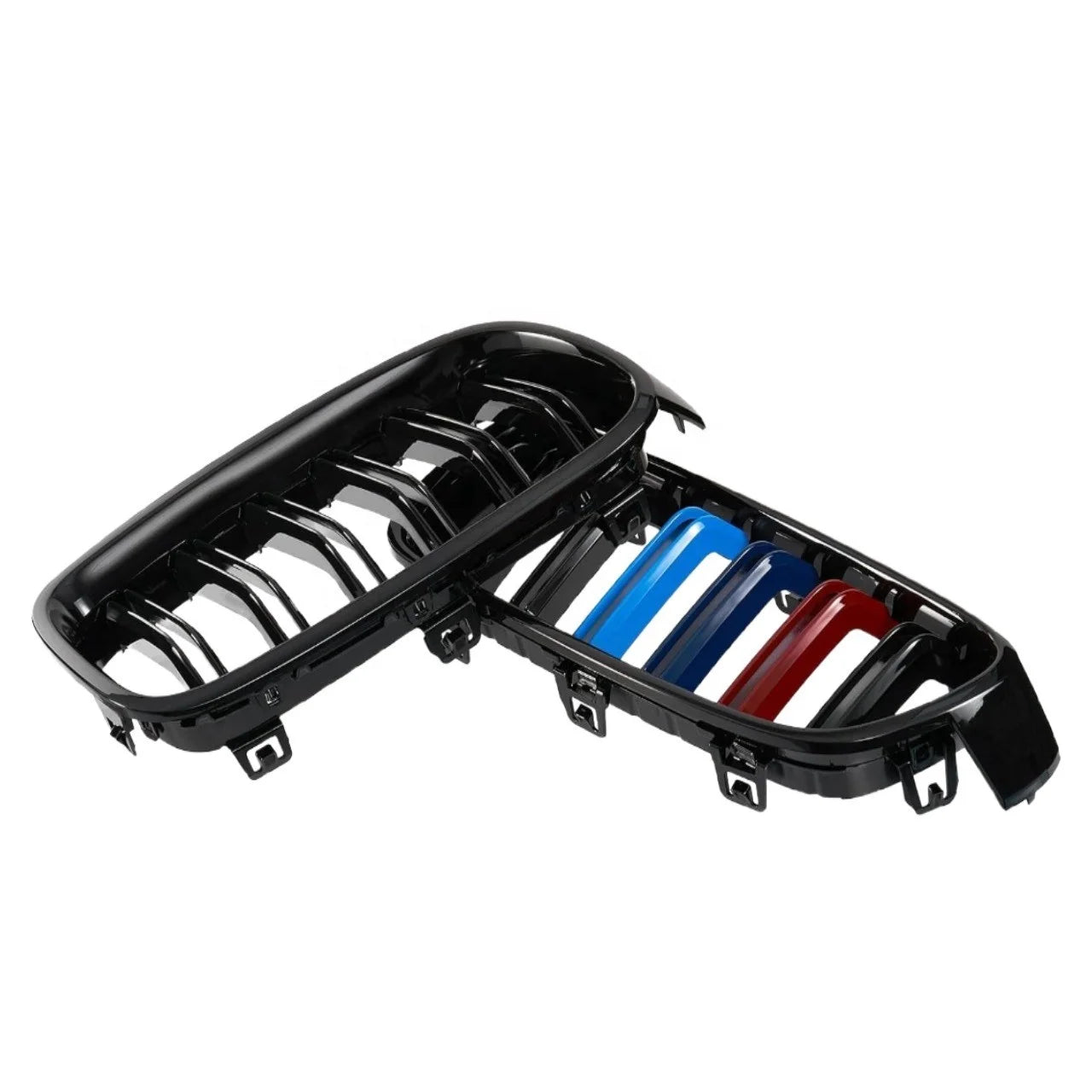 ABS Modified Double Slats Gloss M Color Grills Fit for BMW 3 Series F30 F31 F35 2013-2019