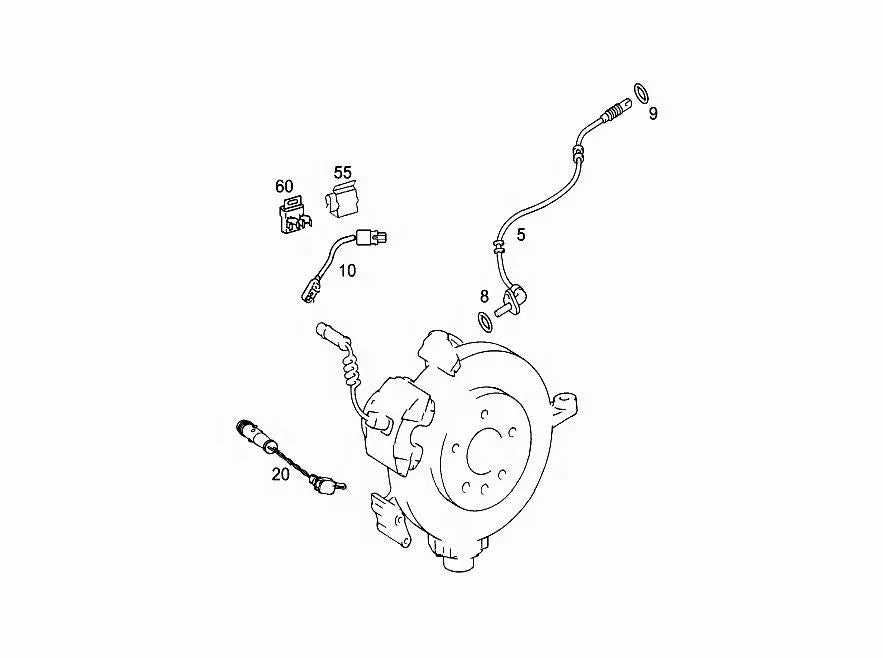 1715400617 Hot Selling Front Brake Pad Wear Sensor for Mercedes Benz W221 R230 S350 SL500 for ATE
