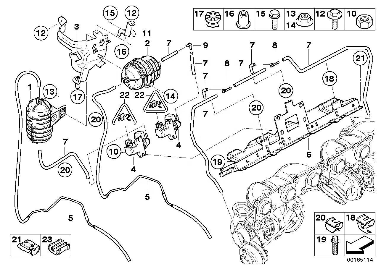 Genuine 11747626350 for BMW 335i 550i 535i F01 750i N54 for PIERBURG Turbocharger Pressure Converter