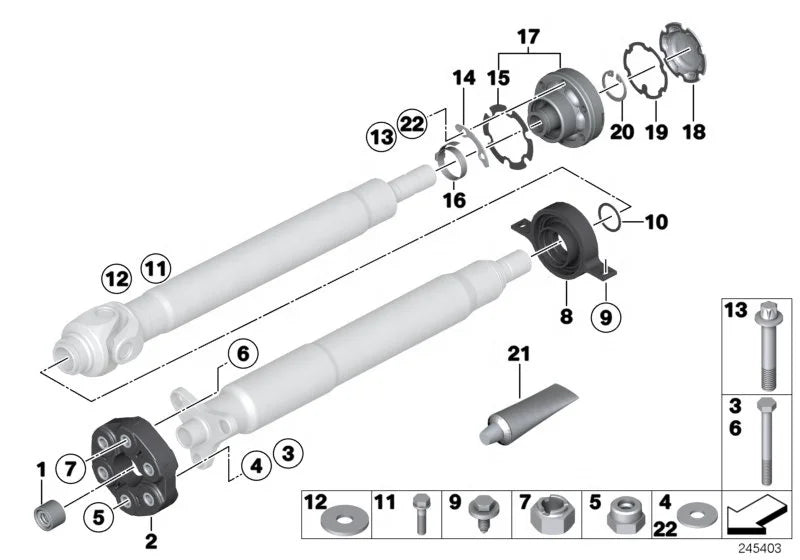 OE 26117610061 Harbor Car Propshaft Driveshaft Joint Disc for BMW F30 F35 26117610061 Propshaft Joint