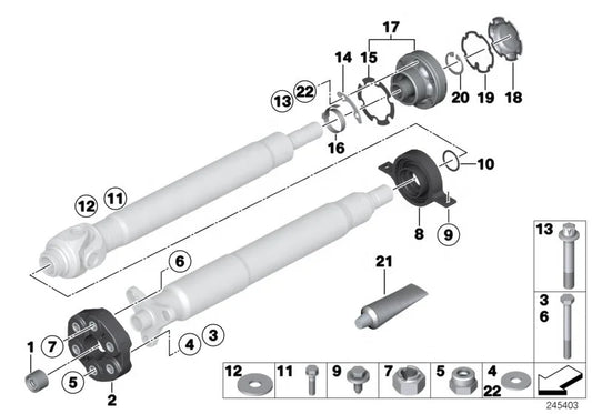 OE 26117610061 Harbor Car Propshaft Driveshaft Joint Disc for BMW F30 F35 26117610061 Propshaft Joint