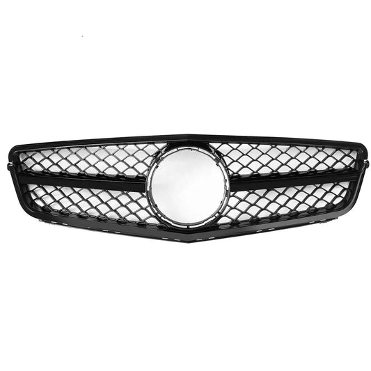 W204 Front Bumper Grille for Mercedes Benz C CLASS W204 2007-2014 Car Griller Silver Black GT AMG Style