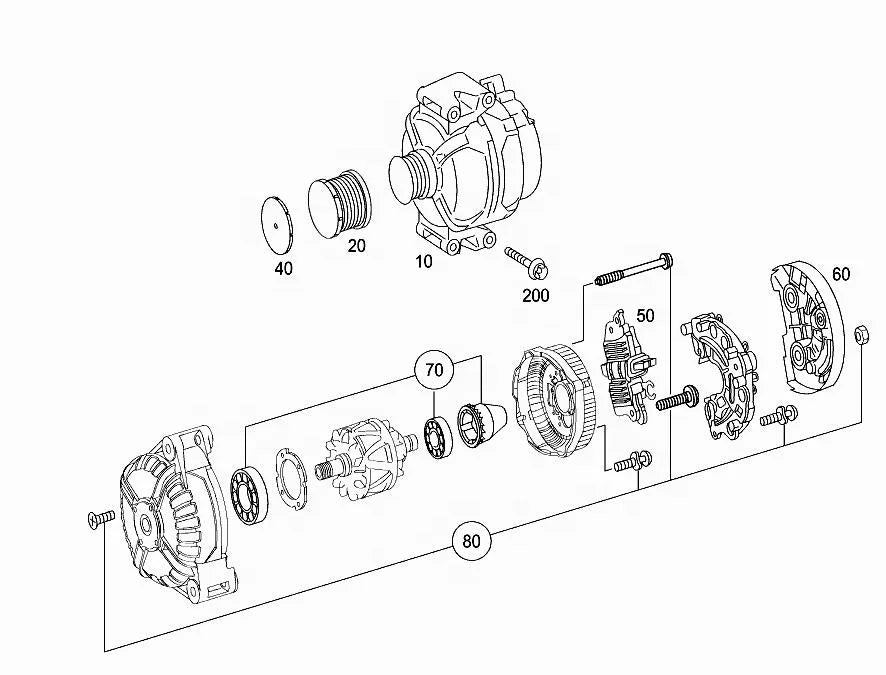 Genuine New OE 2711541802 Car Alternator for Mercedes Benz W204 W212 C180 C200