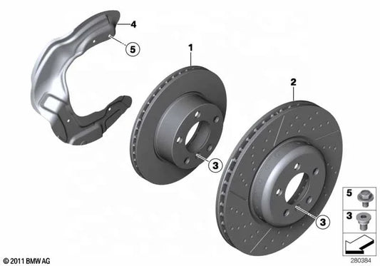 OE 34116792217 F20 F30 New Front Wheel Brake Disc for BMW F20 F30 Harbor High Quality Front Brake Disc