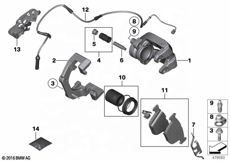 OE 34216790966 New Condition Brake Pad for BMW F02 F07 Auto Brake System for ATE Rear Brake Pad