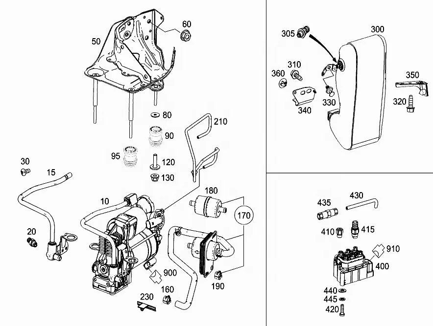 Auto Parts for GL-Class X164 2006-2012 for Continental Air Suspension Valve Block 2123200358 W251 W164 W221 W166 GL350 450 55