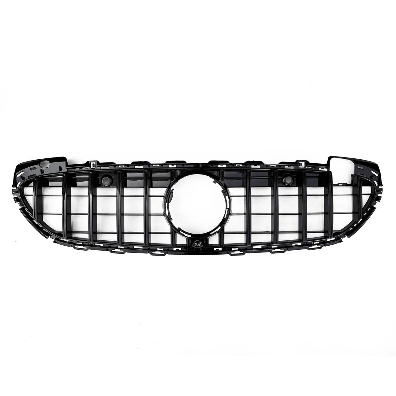 Black Silver GTR Style Front Grille for Mercedes Benz C Class W206 2022+ with Camera Made of ABS Material