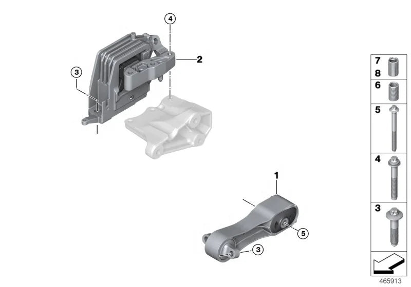 Auto Parts Engine Mount OE 22116885934 for CORTECO for BMW Mini Cooper F52 F48 F49 F55 F56 Front Right Engine Mount