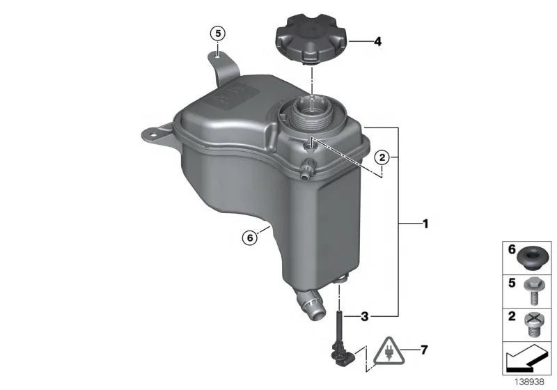 OE 17117639020 Car Parts Expansion Tank Cover for BMW E90 F10 E81 E87 F20 F21 F30 F80 E92 E93 E91 X5 E70 Radiator Cap