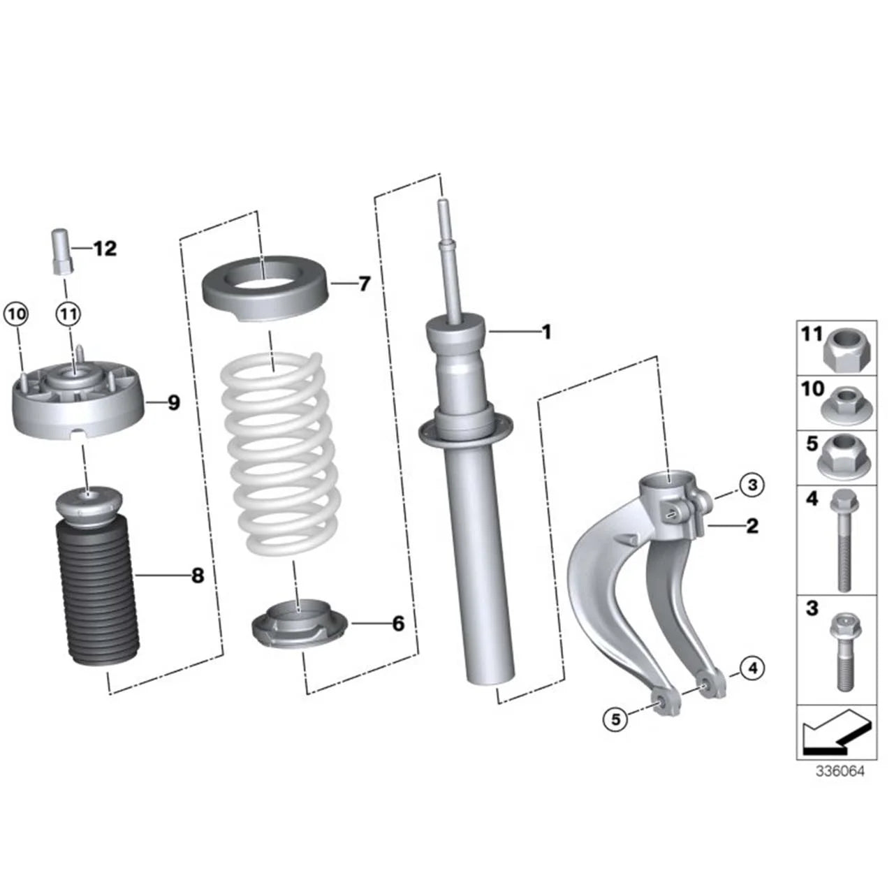 Good Price  Auto Parts Front Shock Absorber OEM 31316851747 for BMW X5 F15 F16 Front Shock Absorber L/R