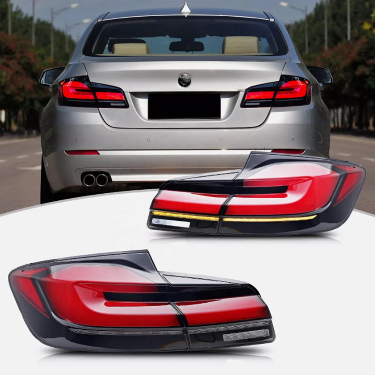 For BMW 5 Series F10 F18 2012-2018 New Tail Lights Upgrade LED Dynamic Taillights Brake & Turn Signal Lamp