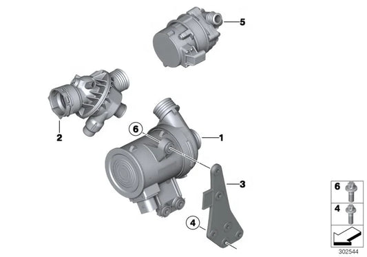 Auto Cooling System Water Pump for BMW N55 OE 11518635090 Factory Price Water Pump