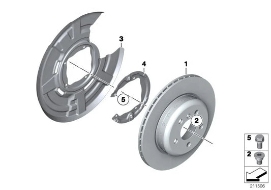 Genuine New Brake Discs for BMW F02 730 740 F07Harbor Rear Brake Disc OE 34216775289